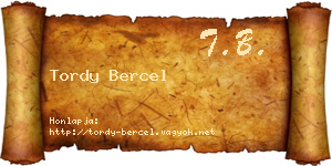 Tordy Bercel névjegykártya